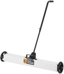 Towallmark 36-Inch Magnetic Sweeper with Wheels, Rolling Magnetic Sweeper Quick Release Latch & Adjustable Long Handle, Magnetic Pickup Tool to Pick Up Nails, 55-Pound Capacity