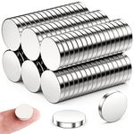 FINDMAG Strong Magnets, Neodymium Magnets, 50 Pcs 12 mm x 2 mm Fridge Magnets Strong, Small Magnets, Whiteboard Magnets, Durable Magnets for Whiteboard, Magnets for Crafts, Fridge, Photos, Tools, DIY