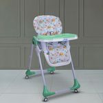 LuvLap Royal High Chair for Baby, En 71 Certified, 3 Position Recline, Baby Feeding Chair with 7 Level Height Adjustment, Adjustable Footrest, 6 Months+ (Light Green)