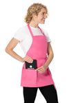 Chef Works Unisex Three Pocket Apron, Hot Pink, One Size