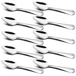 Set of 10, Grapefruit and Dessert Spoon, SourceTon Stainless Steel with Serrated Edge Spoons, 6-inch