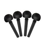 FarBoat 1/2 Violin Tuning Pegs Fiddle Ebony Violin Part Wooden Replacement for 1/2 Size Violin, 4Pcs