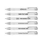 stika.co Pack of 20 Custom Full Colour Printed Metal Pens: Personalised for Promotional Events and School Giveaways with Your Logo and/or Text