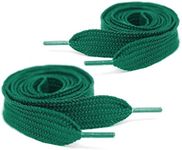 Mercury + Maia Thick Fat Shoe Laces for Sneakers - Chunky Jumbo Wide Shoelaces - Stay Tied - USA Made (Kelly Green, 63 inches)