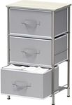 SimpleHouseware Chest of Drawers 3 Drawer Organiser, Grey