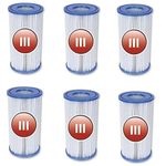 6 x Bestway Size III Filter Cartridge for Swimming Pools #58012