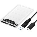 Multibao USB 3.0 to SATA External Hard Drive Enclosure Caddy Clear Case For Hard Drive 2.5" Inch HDD / SSD