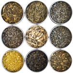 Heavenly Tea Leaves Organic 9 Loose Leaf Green Tea Sampler, 9 Premium Green Teas (Approx. 90 Servings of Tea) - Variety Pack, Antioxidant, Great Hot or Iced Tea, Health and Immune Support