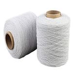 Aakriti Thread Elastic Bobbin Elastic 1 mm (500 GM, White)