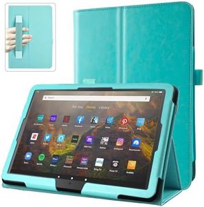 Case for All-New Amazon Fire HD 10 Tablet 13th Generation 2023 Release 10.1", HD 10 & 10 Plus Tablet 11th Generation 2021 Cover Slim PU Leather Case with Folding Stand, Auto Wake/Sleep, Hand Strap