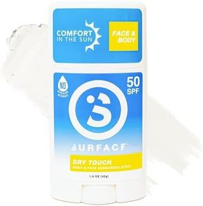 Surface Sunscreen Stick SPF 50 for Face and Body, Broad Spectrum UVA UVB Sun Protection for Kids and Adults, Non Greasy, Travel Friendly, Water Resistant for 80 Minutes, Fragrance Free, 1.5oz