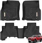 YITAMOTOR Floor Mats Compatible with Toyota 4Runner 2013-2024 & 2014-2023 Lexus GX460, Custom Fit Floor Liners 1st & 2nd Row All Weather Rubber Automotive Mats, Black