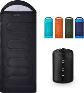 Coolzon Outdoor Sleeping Bag – Black, Lightweight Camping Gear