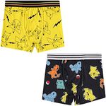 Pokemon Mens Pikachu Boxer Briefs - Gotta Catch Em All Ash Pikachu Charizard Mens 2 Pack Boxer Briefs Underwear, Multi, Medium