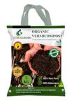 COIR GARDEN - Organic Vermicompost Fertilizer Manure For Plants as Insecticide (5 KG) for Home Gardening | Soil Mix for Pot Plants | Compost Garden Soil | Natural Booster for Flowering Plant