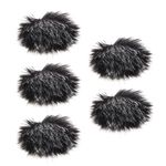 Andoer Wind Covers Radio Mic Furry Outdoor Microphone Windscreen Muff Mini Lapel Lavalier Microphone Windshield, 5-Pack