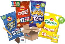 Walkers Crisps Under 100 Calories Crisps Snack Box | Wotsits | Quavers | French Fries | Squares (Case of 48 Packs) Deliciously Light Snacks Selection Box Under 100 Calories Per Bag Boxed Treatz