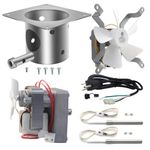 Replacement Parts Kit for Pit Boss and Traeger Pellet Grill Smoker, Include Auger Motor 2.0 RPM, Induction Fan, Igniter Hot Rod with Fuse, Fire Pot Accessories with Screws
