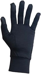 Jasmine Silk Merino Wool Gloves Thermal Liner Glove Inner Ski Bike Cycle Touchscreen Gloves, Black, l