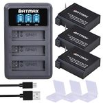 Batmax 3Packs 1500mAh Battery + LED 3Slots USB Charger for Original Gopro Hero 4 Batteries Go Pro Hero4 AHDBT 401 Action Camera Accessories