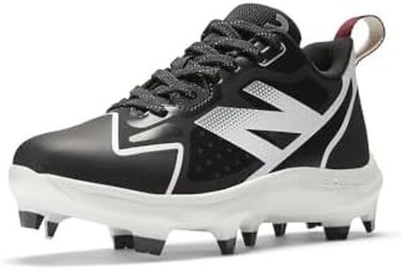 New Balance Kid's FuelCell Romero Duo V2 TPU Molded Baseball Shoe, Black/White/Mercury Red, 3.5 M Big Kid