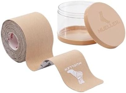 MUELLER Sports Medicine Typhoon Elite Kinesiology Therapeutic Tape, Quality Athletic Tape, Latex Free, 20 Pre-Cut I-Strips, 2" x 9.75" Each Strip, Beige