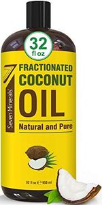 Pure Fractionated Coconut Oil - Big 32 fl oz Bottle - Non-GMO, 100% Natural, Lightweight Massage Oil for Massage Therapy on Skin, Hair, More - Perfect Carrier Oil for Essential Oils