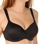 Playtex Women's Secrets Body Revelations Underwire Bra Solid, Black,44C