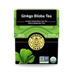 Organic Gingko Biloba Tea - Kosher, Caffeine-Free, GMO-Free - 18 Bleach-Free Tea Bags