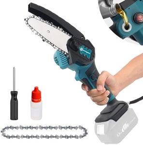 Mini Kettensäge Ersatz für Makita DUC101Z Astsäge,4 Zoll Akku Kettensäge Elektro mit Automatischer Öler, Handkettensäge Akku für Gartenscheren(Ohne Akku)