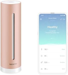 Netatmo Smart Indoor Air Quality Monitor, CO2 Sensor, Temperature, Humidity, Noise - Home Control, Healthy Environment, Automatic Alerts for Better Air at Home - NHC-UK