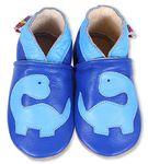 0-6 Months 0-2DinoBaby Baby Leather Shoes Soft Sole Girl Boys Toddler Infant Walking First pram Gift New Born (0-2DinoBaby, 0_Months)