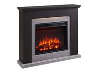 FLAMME Mardella Fireplace with 40" surround with 2kW Fireplace Heater Espresso Oak Multiple Colours Available