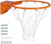 GoSports Regulation 18 Inch Steel Breakaway Basketball Rim - Use for Replacement or Garage Mount