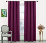 LE HAVRE Energy Saving Extra Wide Blackout Curtains for Bedroom with 3 Layers weaving Technology, Pack of 1 Pc (54 x 108 Inch-Violet)