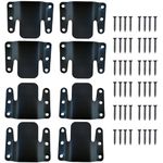DERRILLA Universal Metal Sectional Couch Connectors Interlocking Furniture Clips Sofa Connector Brackets with Screws (Black, 8)