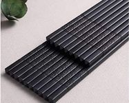 Zollyss 10 Pairs Fiberglass Reusable Non-Slip Chopsticks for Sushi, Noodles, Fried Rice (24 cm, Black)