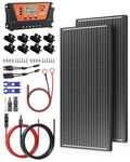 18BB 200W 12V/24V Solar Panel Kit, 2pc 100 Watt N-Type Panels, 30A PWM Charge Controller, Y-Branch Cables, Z-Brackets, for RV, Camper, Vehicle, Caravan and Other Off Grid Applications