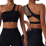 SEAUR One Shoulder Yoga Bandeau Bra