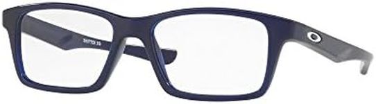 Oakley Youth Kids' OY8001 Shifter XS Square Prescription Eyewear Frames, Polished Blue Ice/Demo Lens, 48 mm