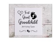 First Great Grandchild Card, Arriving soon, announcement card for soon to be great grandparents, great grandparent to be card, celebration card, new parents to be pregnancy reveal