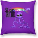 Friends Purple Rainbow Double-Sided Animation Printing Pillowcase Square Throw Pillow Case Home Decorative Cushion Cover 18 * 18 Inch Modern Outdoor Pillow Cover(Purple)