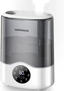 Homvana Humidifier for Bedroom Large Room Home, 7L Warm and Cool Mist Top Fill Oil Diffuser for Baby, Kid, and Plant, Intelligent MistIQ Tech, Auto Adapt, Customized Humidity