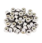 binifiMux 50pcs 1/4-20 Nylon Inserted Self Locking Nuts 304 Stainless Steel