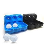 Flipco Easy Release Flexible Silicone Whiskey Ice Ball Maker,Ice Tiny Cube Trays Chocolate Mould Maker for Kitchen Bar Party Drinks-Multi Color (Ice 6 Ball) (Whisky Ball 6 SEC Round)