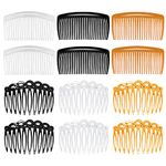 12Pcs Hair Combs Slides, Hair Slides Plastic French Twist Decorative Hair Comb Hair Accessories for Women Girls, 11 and 23 Teeth