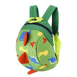 IPENNY Baby Reins Backpack Dinosaur Cartoon Toddler Rucksack Kindergarten School Book Bag Anti-lost Strap Walker Shoulder Bag Travel Snack Lunch Bag Toy Storage Daypack Kids Girls Boys Birthday