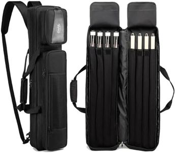 Ezgnuk Pool Cue Case 4x4, Pool Cue Carrying Case Holds 4 Butts and 4 Shafts, Soft Padded Pool Stick Case with Multi-pocket and Adjustable Shoulder Straps