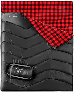 Double/Single Sleeping Bag for Adults Camping, Extra Wide 2 Person Waterproof Cotton Flannel Sleeping Bag for 3-Season Warm & Cold Weather, Lightweight with Compact Bag for Hiking Backpacking