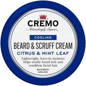 CREMO - Cooling Beard & Scruff Cream For Men | Lightweight Refreshing Beard Cream | 113g